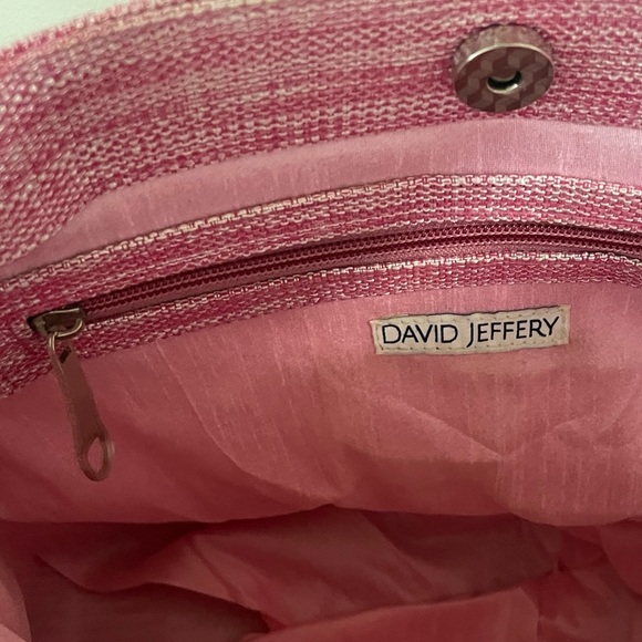 🩷 Beautiful Pink Woven Tote Bag with Tassels by David Jeffery NWOT - Picture 6 of 9